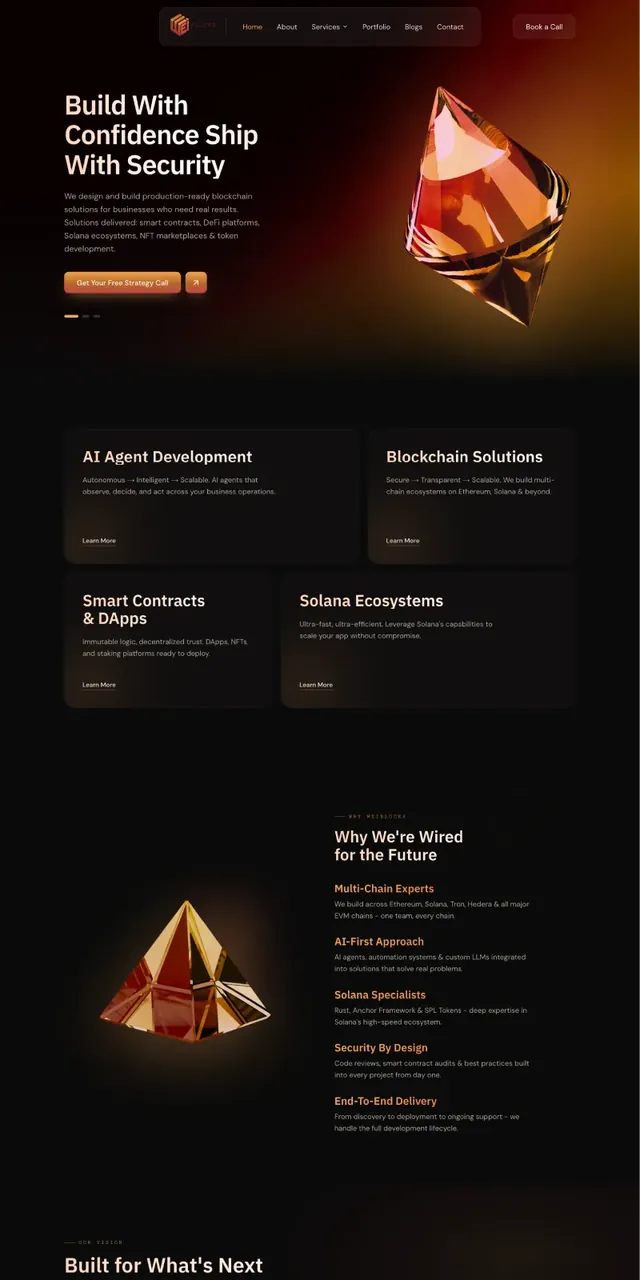 WEI Blocks blockchain development website
