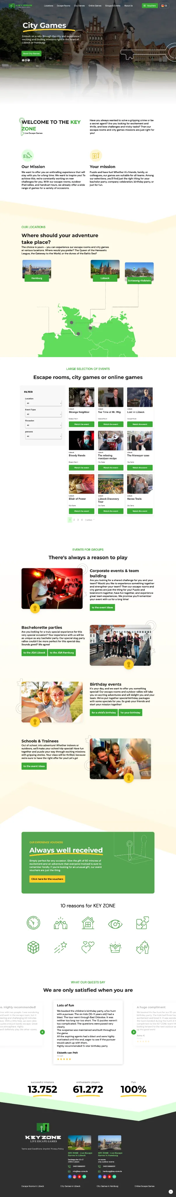 City Games travel website