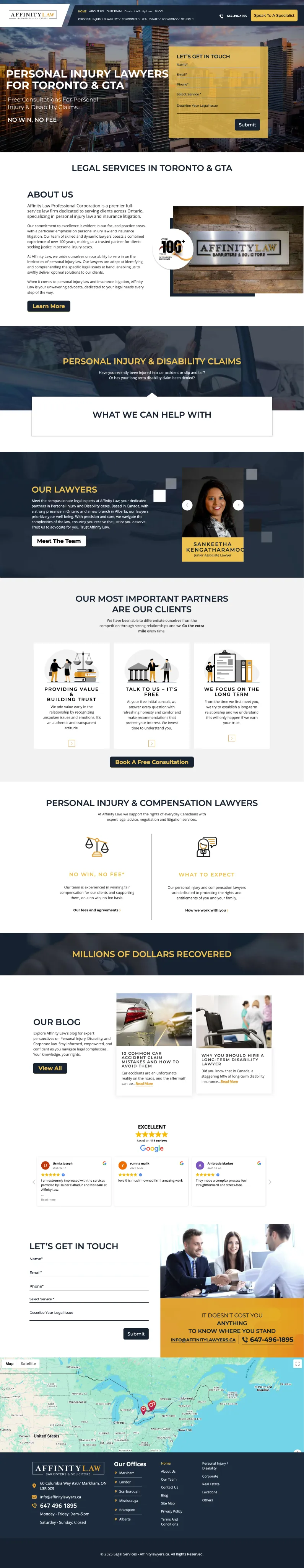 Personal injury law firm website