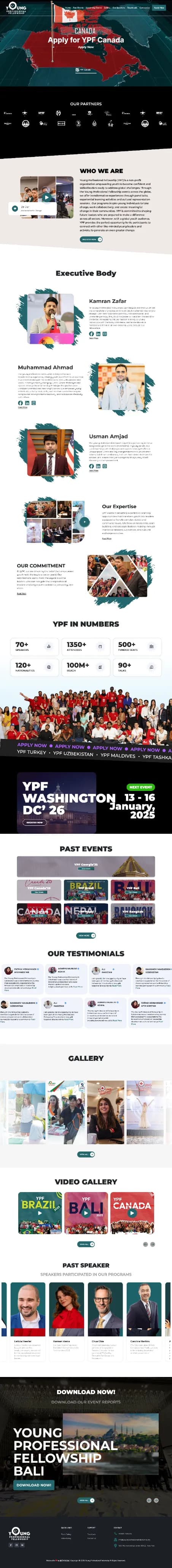 Young Professionals Fellowship Canada website